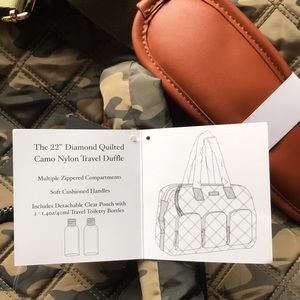 joan and david quilted travel tote